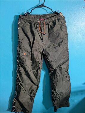 A.P.C. Olive Green Cargo Pants with Orange Drawstring